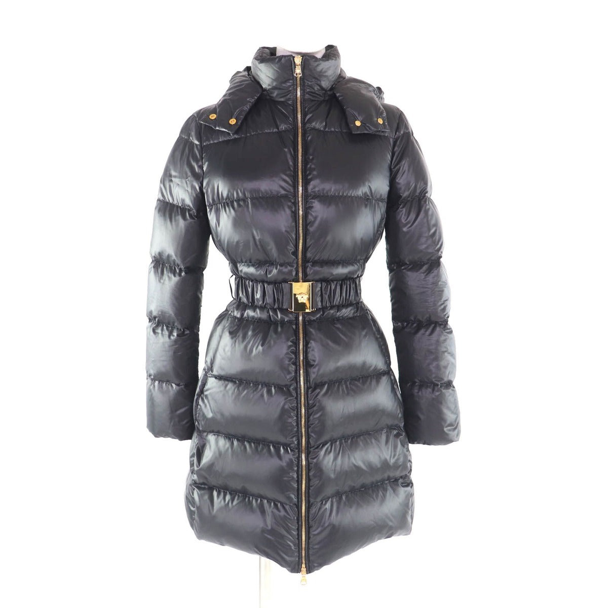 Versace Medusa Zip UP Down Coat Black 36