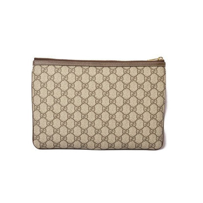Gucci Brand Bag Clutch Pouch GG Supreme Brown Beige — view 2