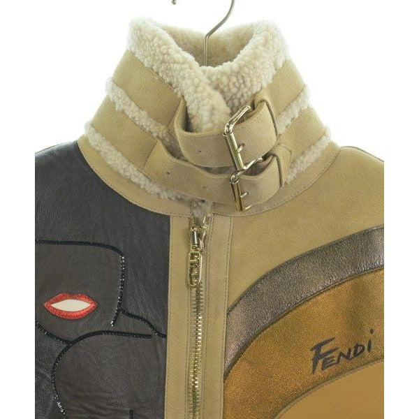 Fendi Jacket Leather Beige — view 4