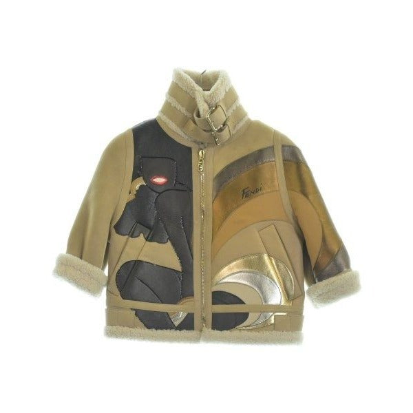 Fendi Jacket Leather Beige