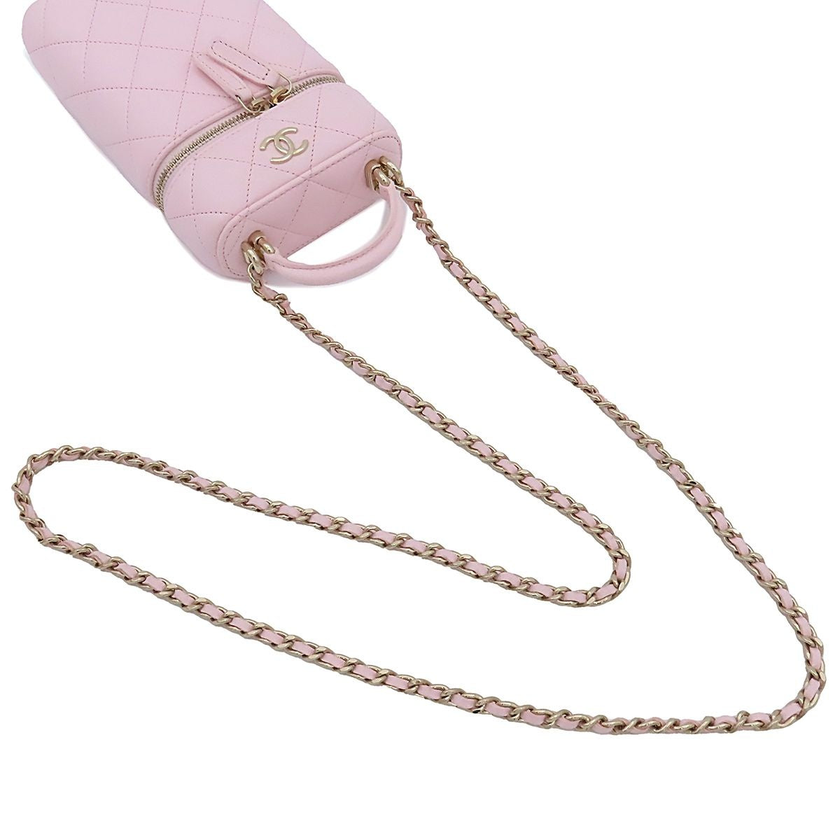 Chanel Phone Case Pink Gold Lambskin Quilted Classic Vanity Smartphone Pouch — view 5