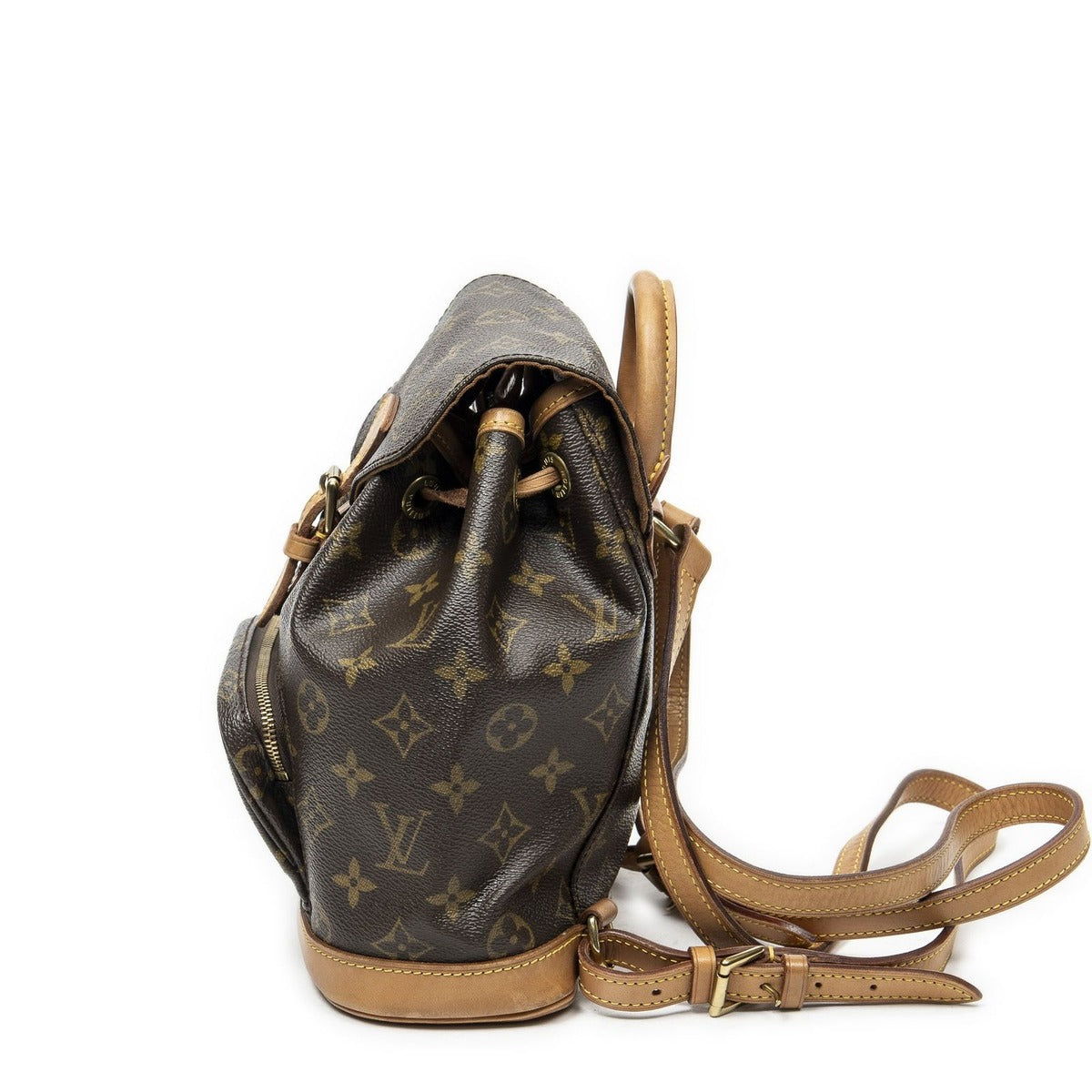 Louis Vuitton Montsouris Brown Monogram Canvas Shoulder Bag — view 3