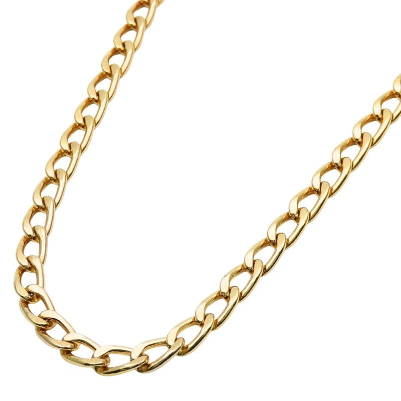 Christian Dior Necklace Long Chain Metal Gold GP Accessory Plated