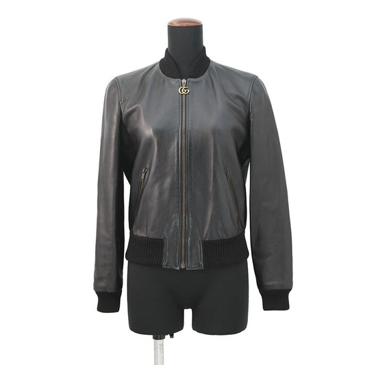 Gucci Jacket Leather 36 Black
