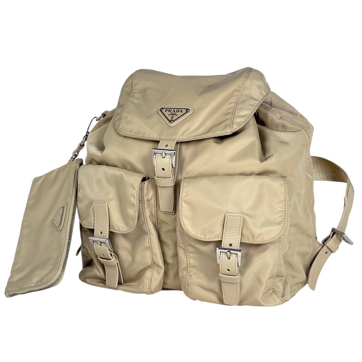 Prada Backpack Nylon Beige