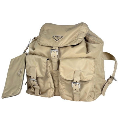 Prada Backpack Nylon Beige