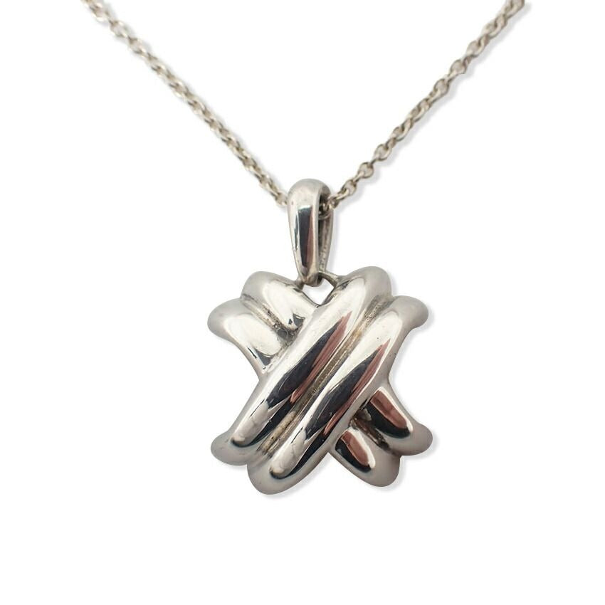 Tiffany & Co 925 Signature Cross Pendant Necklace