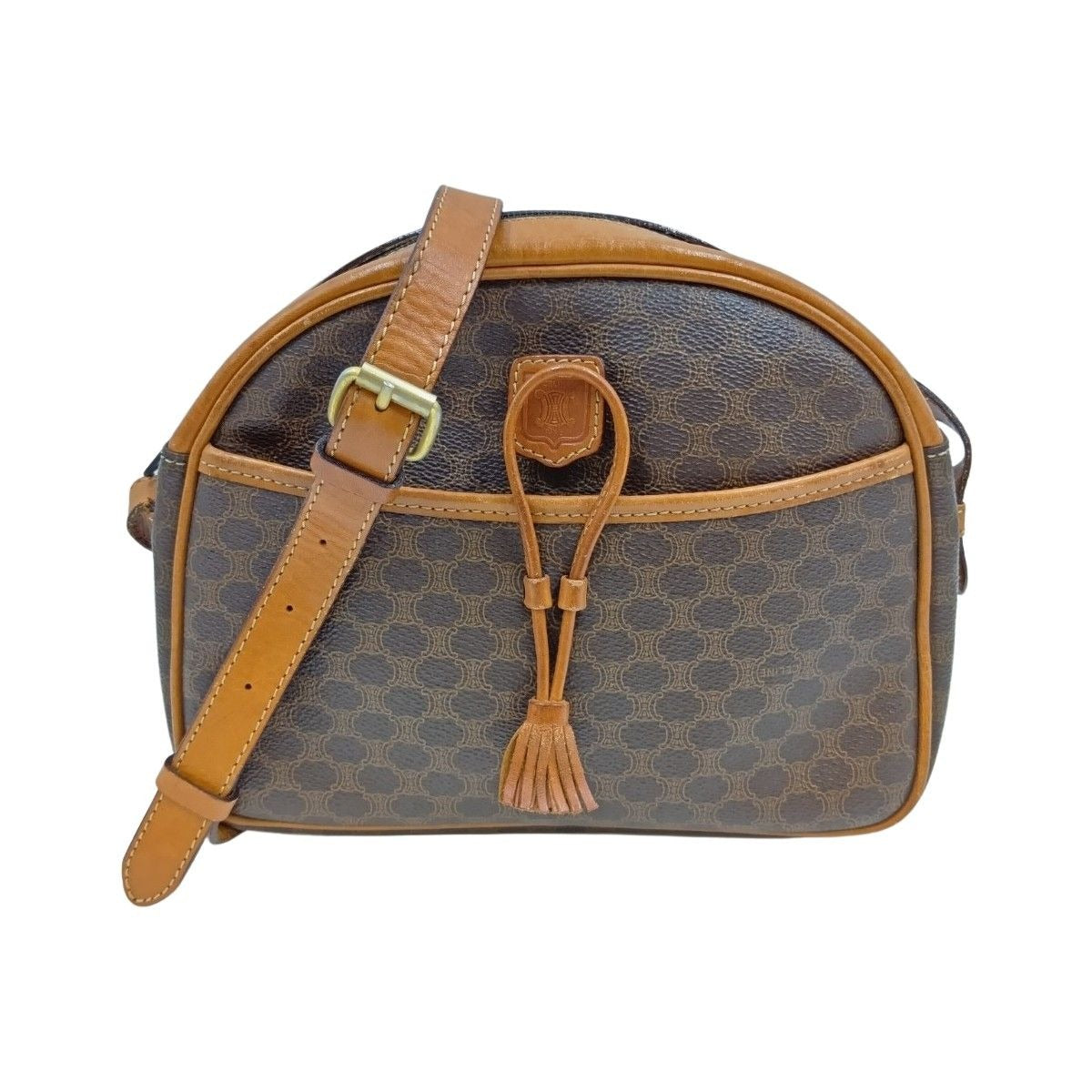 Celine Macadam Shoulder Bag 10 Brown