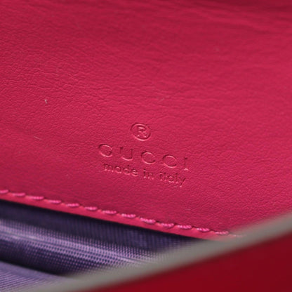 Gucci Shoulder Bag GG Matelasse Mini Fuchsia Pink Nylon Leather — view 4