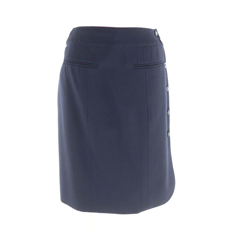 Chanel Vintage 96 P Lined With 100% Silk Knee-length Wool Skirt Coco