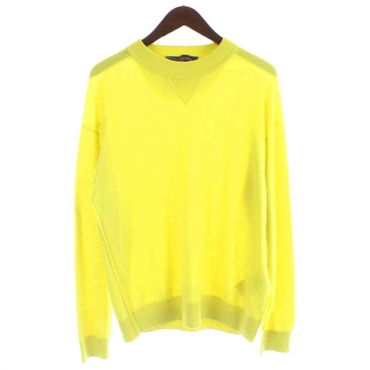 Louis Vuitton Inside Out Cashmere Crew Neck Knit Sweater Silk S Yellow Jze MW
