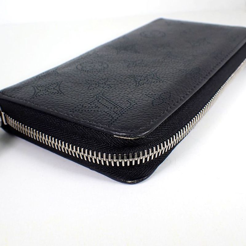 Louis Vuitton Mahina M61867 Zippy Wallet Noir Black Tn0119 Round Zip Long