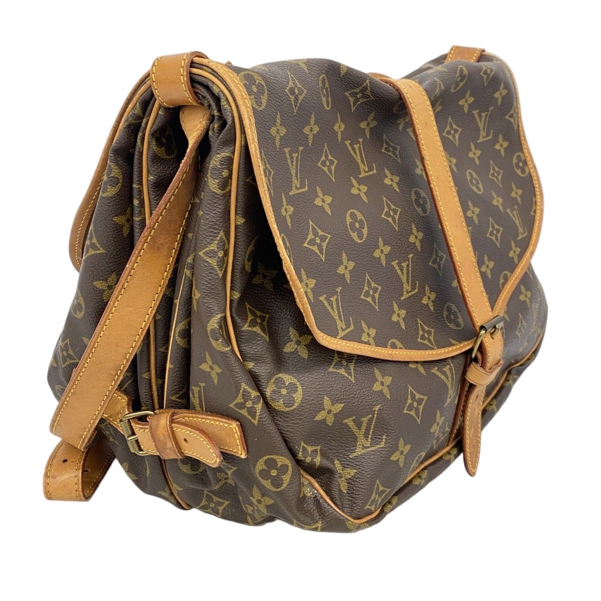Louis Vuitton Shoulder Bag Monogram Saumur 35 Brown — view 2