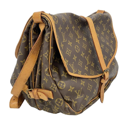 Louis Vuitton Shoulder Bag Monogram Saumur 35 Brown — view 2