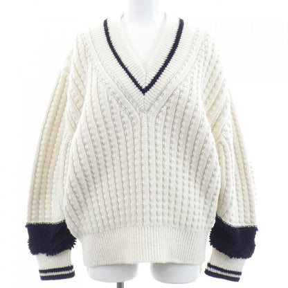 Chanel Coco Neige Knit Top Black White