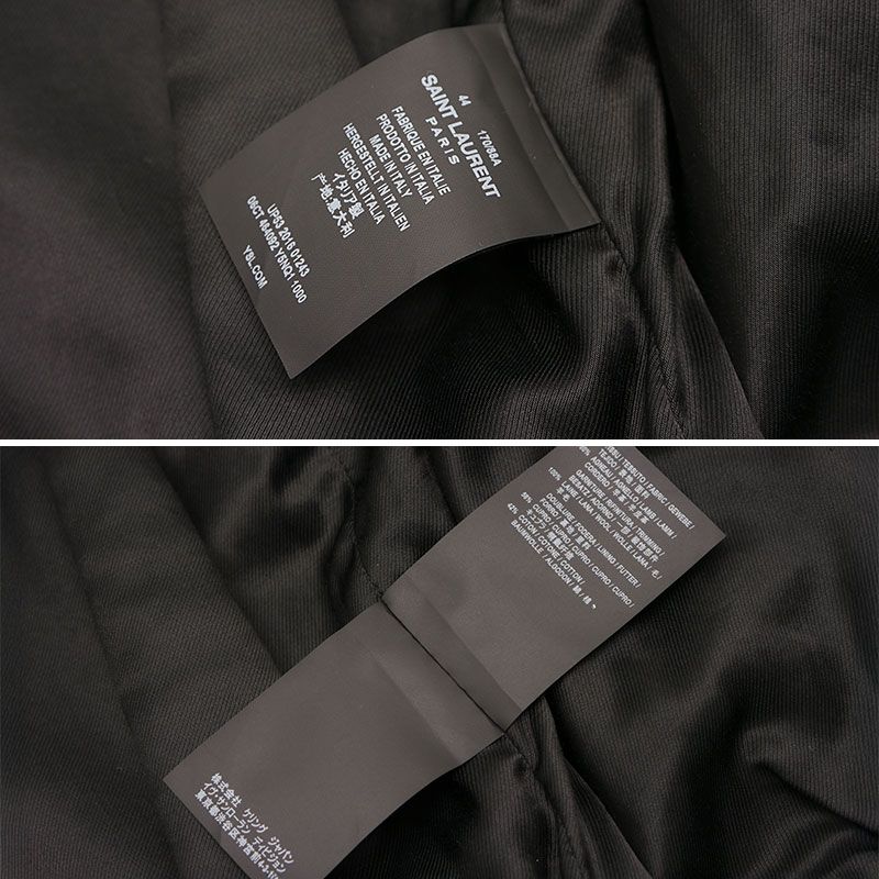 Saint Laurent Teddy Jacket 44 Black Damaged