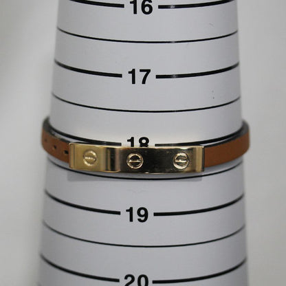 Cartier Love Leather Bracelet 18K Yellow Gold Box E1865