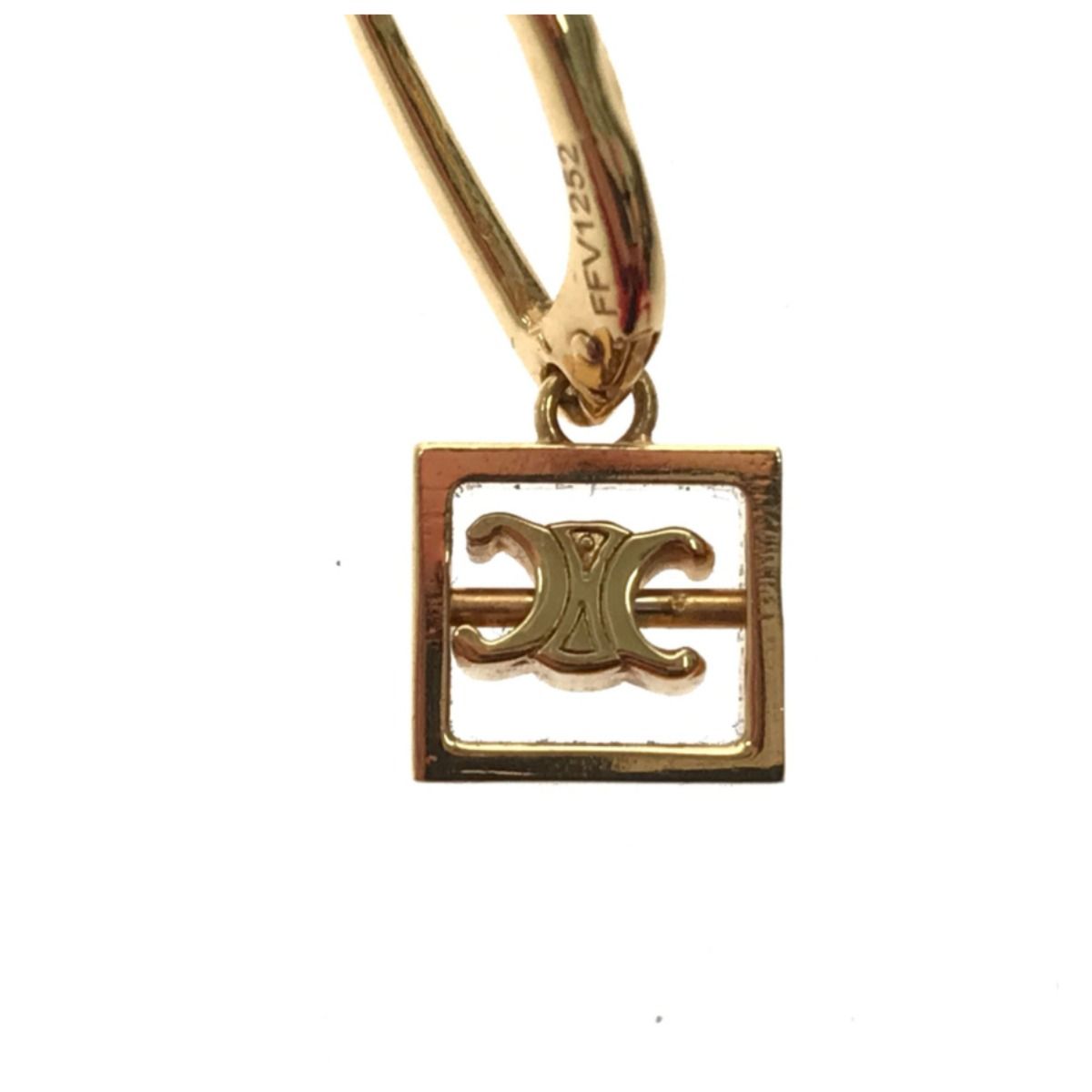 Celine Earrings Heart & Logo Gold Color Women's Accessories