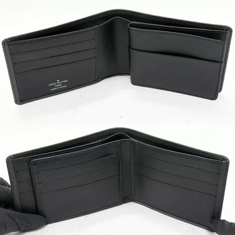 Louis Vuitton Taiga Ardoise Portobier 3 Volle M30422 Folding Wallet Without