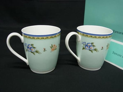 Tiffany & Co Tiffany & Co Morning Glory Teacups Tableware Set Of 2 Az6537