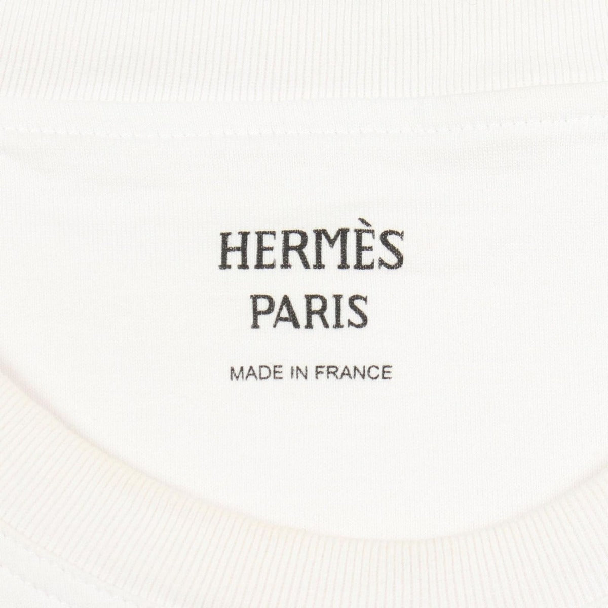 Hermes Short Sleeve T-Shirt Mosaic Embroidery Pocket Cotton — view 3