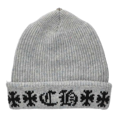 Chrome Hearts Big Daddy Cross Button CH Plus Embroidery Cashmere Knit Cap