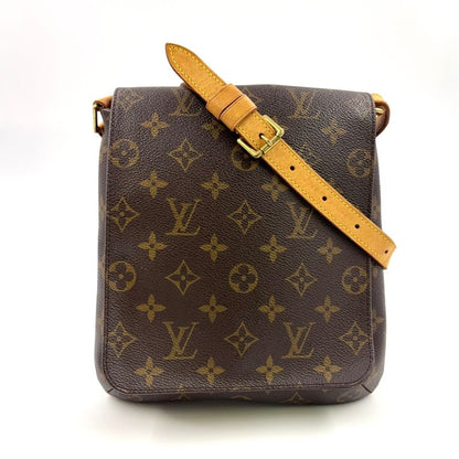 Louis Vuitton Musette Salsa Short Strap Monogram Leather × PVC Brown Shoulder
