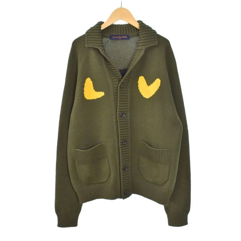 Louis Vuitton NIGO Sophist Kate Taiga Cardigan L Khaki Rm221 M JN7 Hmn03
