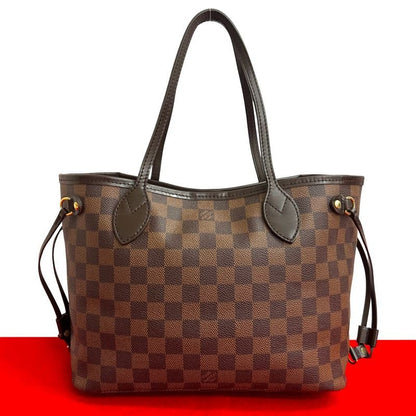 Louis Vuitton Neverfull PM Damier Leather Tote Bag Semi Shoulder Bag Handbag