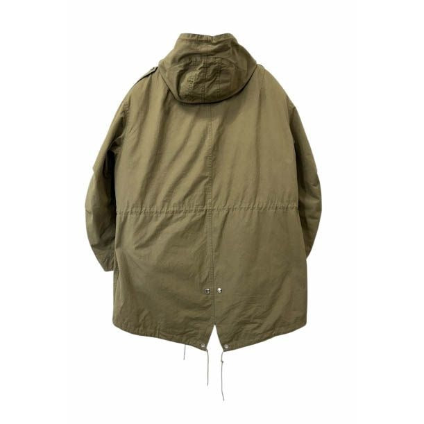 Celine Logo Patch Shearling Liner Mod Coat 48 Khaki — view 2