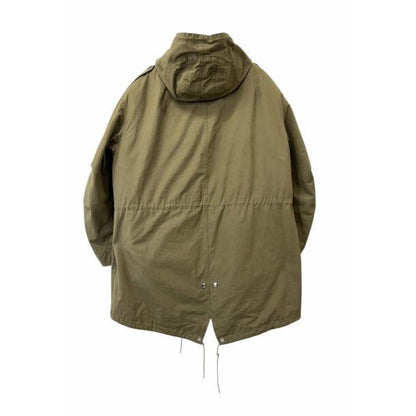 Celine Logo Patch Shearling Liner Mod Coat 48 Khaki — view 2