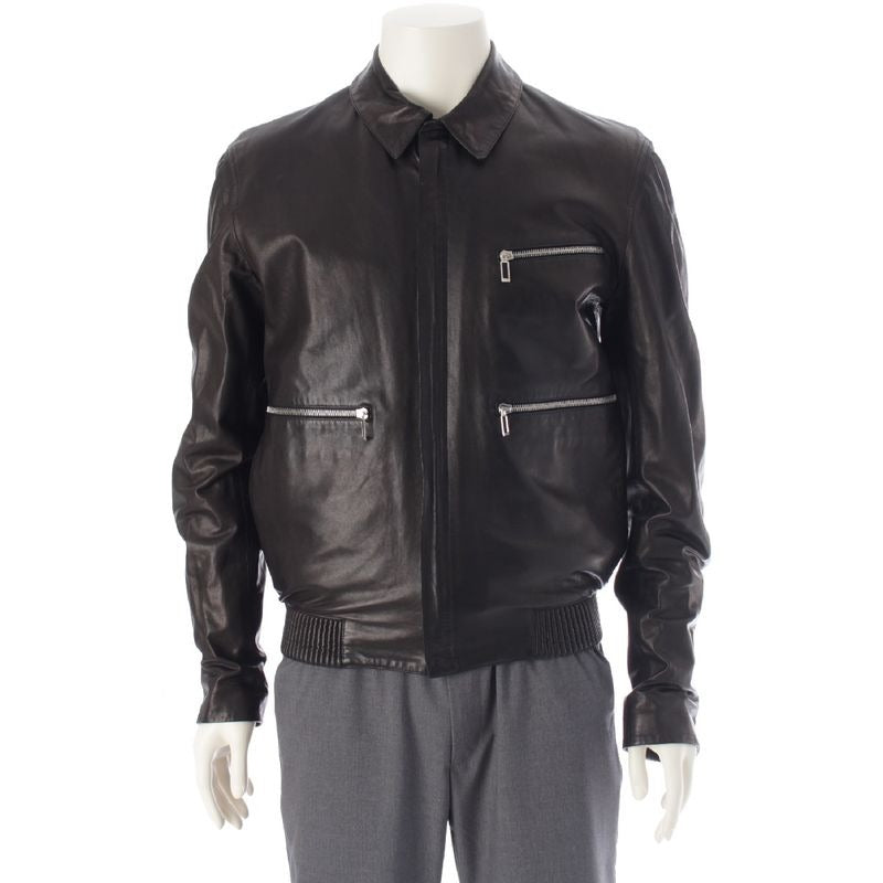 Dior Homme Ash Period Lamb Leather Chris Van Zip Up Blouson Jacket