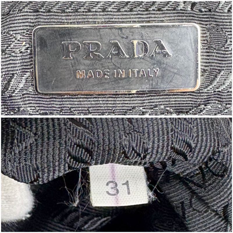 Prada Triangle Logo Mini Tote Shoulder Bag Green Khaki Tessuto Nylon