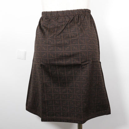 Fendi Zucca Nylon Brown Women's Mini Skirt
