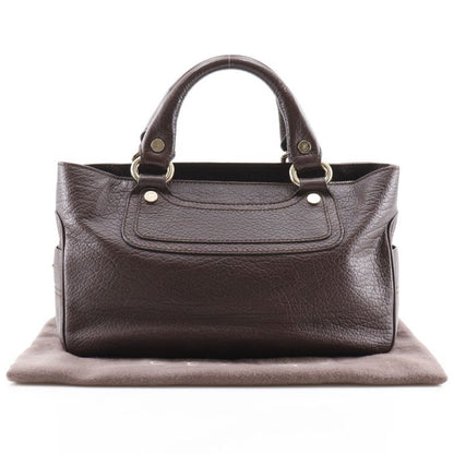 Celine Boogie Bag 134023 Leather Dark Brown Ladies Handbag