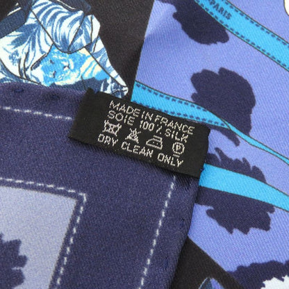 Hermès Carré 40 Monsieur ET Madame Monsieur & Madame Silk Blue Scarf 0821 Hermes