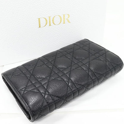 Dior Long Wallet With Coin Purse Diorskaro Orchid Flap Long Wallet Calf Black