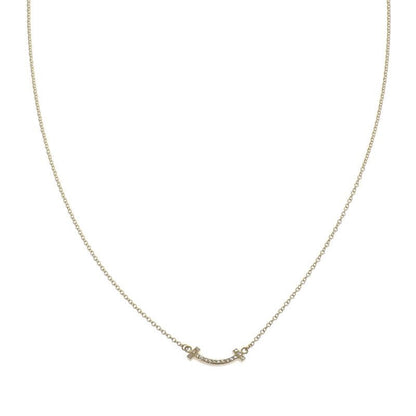 Tiffany & Co Smile Pendant Mini Necklace 18K Yellow