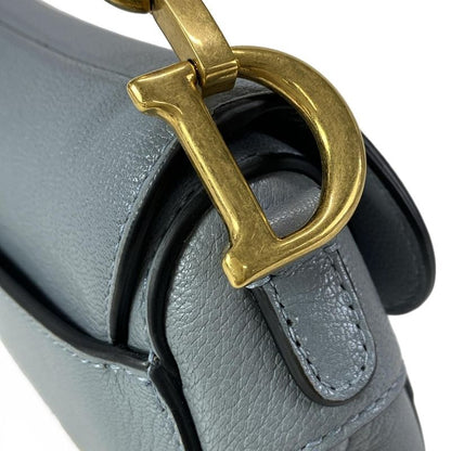 Dior/christian Dior Handbag Saddle Micro Bag Cloud Blue Mini Bag Leather
