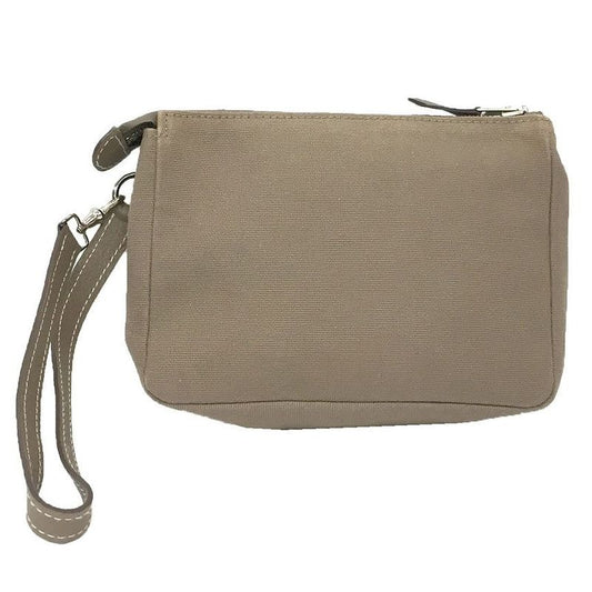 Hermes Pouch Wristlet Canvas and Leather Etop Small Bag