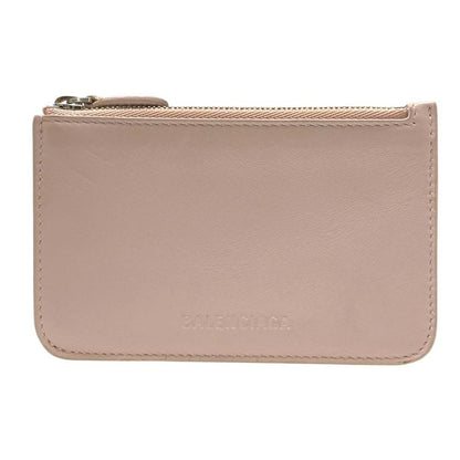 Balenciaga Coin Purse Case Card Logo Leather Pink 5901