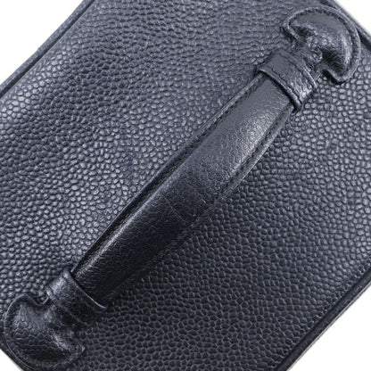 Chanel Vanity Coco Mark Caviar Skin Black Ladies Handbag