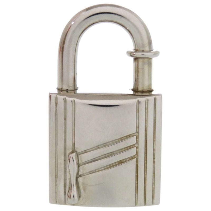 Hermes Pendant Top Annee Arbre 1998 sap Cadenas Metal Silver Key Holder 0105