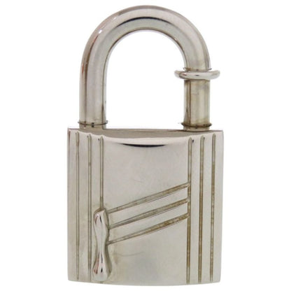 Hermes Pendant Top Annee Arbre 1998 sap Cadenas Metal Silver Key Holder 0105