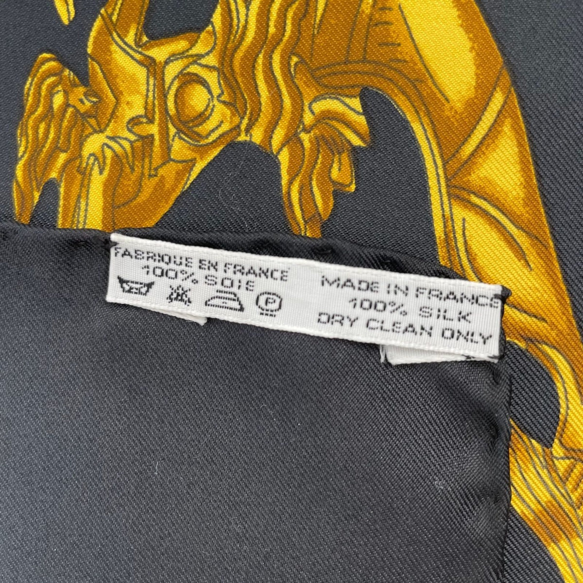 Hermes Scarf Silk Carre 90 les Parures du Vent Style Black — view 11