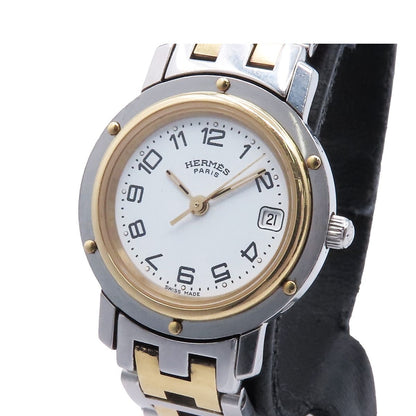 Hermes Clipper CL 4.220 White Stainless Steel Watch Quartz