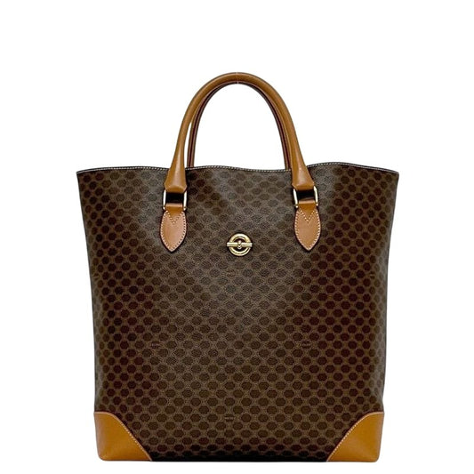 Celine Tote Bag Brown Macadam A4 Leather