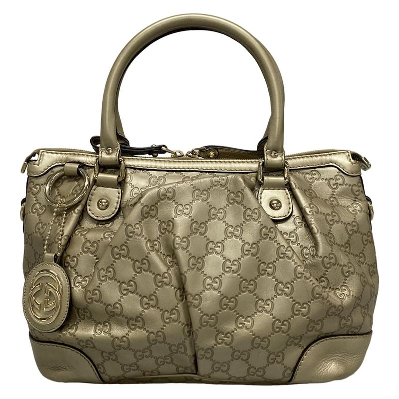 Gucci Handbag Sookie/shima Line 247902 Gold Leather
