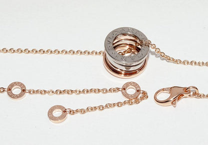 Bulgari Pendant Necklace 18K White Gold 18K Pink Gold Bzero1 Perfect Mistake