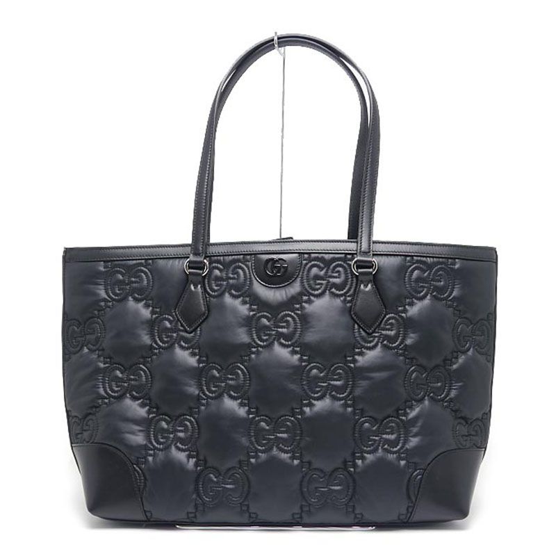 Gucci Ggmatelasse Medium Tote Bag 631685 Black Nylon A4 Size